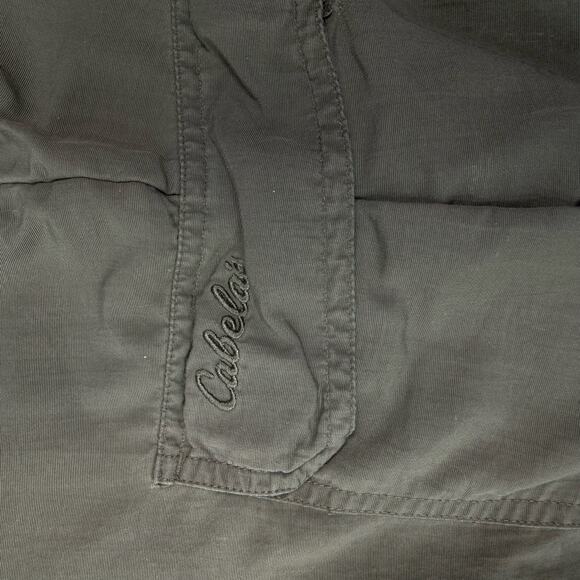 Cabela's Olive Green Utility Cargo Hiking Shorts Mens Sz 46 Flat Front High Rise - Picture 6 of 9